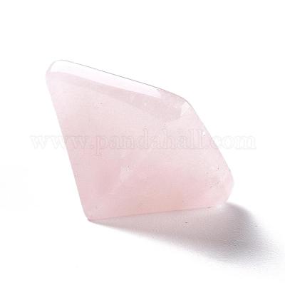 天然石ローズクォーツカボション  ピラミッド  20x20x12~13mm  対角長さ：26mm&nbsp;G-G759-Y06-1