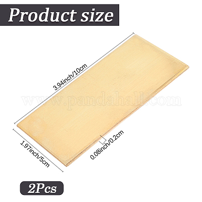 2Pcs Brass Sheet&nbsp;KK-SP0002-57B-1