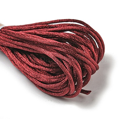 ポリエステル刺繍糸  クロスステッチの糸  暗赤色  2mm  10 M /バンドル&nbsp;OCOR-C005-B19-1