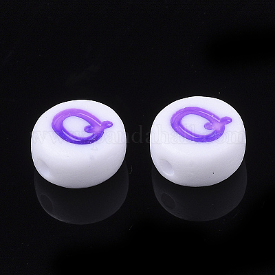 初期のアクリルビーズ  水平穴  フラットラウンド  ミックスカラー  ミックスカラー  7x4mm  穴：1.2mm  約370個/50g&nbsp;X-OACR-E001-20Q-1