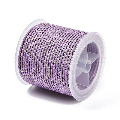11M Polyester Braided Cord with Cotton Core & Metallic Thread&nbsp;OCOR-Z006-01-03-1