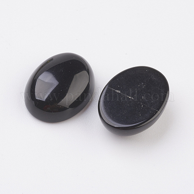 Natural Obsidian Flat Back Cabochons&nbsp;G-G741-22x30mm-20-1