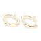 Brass Links connectors, Real 18K Gold Plated, Ring, 18x15.5x1mm, Hole: 1mm