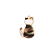 Alloy Enamel Pendants, Cat, Coffee, 25x16mm