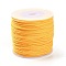 Macrame Cotton Cord, Braided Rope, with Plastic Reel, for Wall Hanging, Crafts, Gift Wrapping, Gold, 1.2mm, about 54.68 Yards(50m)/Roll