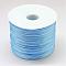 Nylon Satin Rattail Cords, Beading Threads for Bracelet Jewelry Making Chinese Knot Macrame Craft, Cornflower Blue, 1.0mm, about 76.55 yards(70m)/roll