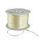Nylon Satin Rattail Cords, Beading Threads for Bracelet Jewelry Making Chinese Knot Macrame Craft, Light Goldenrod Yellow, 1mm, 100yards/roll