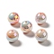 UV Plating Opaque Rainbow Iridescent Acrylic Beads, Round, Orange, 16.5~17.5x17~18mm, Hole: 2.7mm