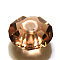 Imitation Austrian Crystal Beads, Grade AAA, K9 Glass, Faceted, Flat Round, PeachPuff, 8x4mm, Hole: 0.9~1mm