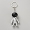 Plastic Keychain, Spaceman, Silver, 10.5cm