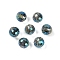 Transparent Electroplate Glass Beads, Faceted, Round, Sky Blue, 10x9mm, Hole: 1.4mm