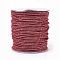 Polyester Cord, with Metallic Thread, Dark Red, 2.5mm, 50yards/roll
