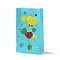 Rectangle Paper Candy Gift Bags, Birthday Christmas Gift Packaging, Balloon & Gift Box Pattern, Cyan, Unfold: 13x8x23.5cm