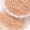 8/0 Round Glass Seed Beads, Grade A, Silver Lined Square Hole, Transparent Colours Rainbow, PeachPuff, 2.8~3.2mm, Hole: 1.0mm, about 15000pcs/pound