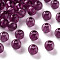 Transparent Acrylic Beads, Round, Purple, 6x5mm, Hole: 1.8mm, about 4400pcs/500g