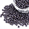 8/0 Czech Opaque Glass Seed Beads, Lustered, Round, Sienna, 3x2mm, Hole: 1mm, about 500g/bag