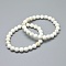 Natural Magnesite Bead Stretch Bracelets, Round, Inner Diameter: 2 inch~2-1/8 inch(5.2~5.5cm), Bead: 10mm