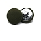 1-Hole Cloth Metal Buttons, Flat Round, Sea Green, 20mm