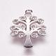 Brass Micro Pave Cubic Zirconia Pendants&nbsp;ZIRC-G099-37P-1