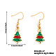 Christmas Theme Brass Dangle Earrings&nbsp;IP2522-17-1