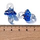 手作りランプワークペンダント  バンピー  キノコ  ブルー  24.5~29.5x15~18.5mm  穴：2~5mm&nbsp;LAMP-M02-01W-3