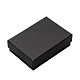 厚紙のネックレス箱  内部のスポンジ  長方形  ブラック  9x6.5x2.8cm&nbsp;X-CBOX-S008-04-3