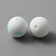 シリコンビーズ  ラウンド  ライトシアン  15x15mm  穴：2mm&nbsp;SIL-WH0001-35B-2