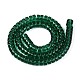 透明ガラスビーズ連売り  フラットラウンド  濃い緑  8~8.5x4~4.5mm  穴：0.7~1mm  約95~100個/連  14.57~15.35''（37~39センチメートル）&nbsp;GLAA-N026-4x8mm-T02-2