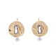 Brass Clear Cubic Zirconia Stud Earring Findings&nbsp;KK-G432-22G-1