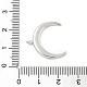 真鍮チャーム  三日月  ラックめっき  カドミウムフリー＆鉛フリー  長持ちメッキ  プラチナ  19.5x19x2mm  穴：1.8mm&nbsp;KK-P297-03B-P-3