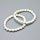 Natural Magnesite Bead Stretch Bracelets&nbsp;BJEW-K212-C-008-1