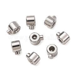 304 Stainless Steel Crimp Beads, Column, Stainless Steel Color, 4x2.5x3mm, Hole: 1.5mm