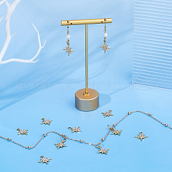合金クリスタルラインストーンペンダント50個。  スターのチャーム  ゴールドカラー  18x15x2mm  穴：2mm&nbsp;FIND-DC0007-51