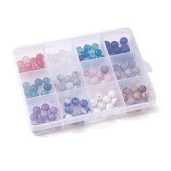 120Pcs 12 Styles Mixed Gemstone Round Beads&nbsp;G-FS0005-74