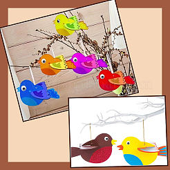 24Pcs 2 Styles Bird Unfinished Blank Wooden Pendants Set for Painting Arts&nbsp;WOOD-SP0001-66