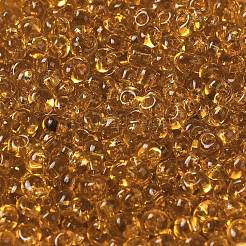 透明な色のガラスシードビーズ  フリンジティアドロップビーズ  ペルー  6/0  4~4.5x3~3.5x4~4.5mm  穴：1~1.2mm  約125個/10g&nbsp;X1-SEED-P006-02A-15