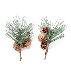 プラスチック製の人工冬のクリスマスシミュレーション松ピックの装飾  クリスマスの花輪の休日の花輪の飾りのために  グリーン  115mm&nbsp;DIY-P018-I01