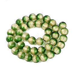 Handmade Lampwork with Gold Powder Beads Strands&nbsp;LAMP-N037-06B-04