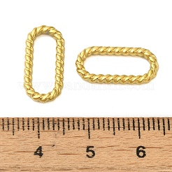 イオンプレーティング（IP）304ステンレス鋼リンクリング  ツイストオーバル  18KGP本金メッキ  17x8x2mm  内径：13.5x4.5mm&nbsp;STAS-C104-32G