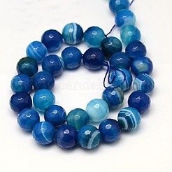 Natural Stripe Agate Beads Strands&nbsp;G-G581-10mm-05