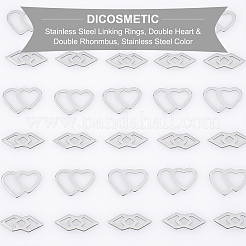 200Pcs 2 Style 304 Stainless Steel Linking Rings&nbsp;STAS-DC0007-72