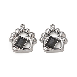 Rack Plating Alloy Glass Pendants&nbsp;PALLOY-P291-15B-02