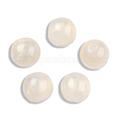 樹脂ビーズ  模造キャットアイ  ラウンド  パパイヤホイップ  12mm  穴：1.6~1.8mm&nbsp;RESI-N034-15-X02