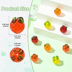 8Pcs 4 Colors Handmade Lampwork Beads&nbsp;LAMP-CJ0002-71