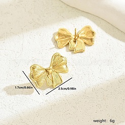 Sweet 201 Stainless Steel Bowknot Stud Earrings&nbsp;SK0525-2