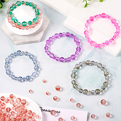 300Pcs Frosted Transparent Glass Beads&nbsp;GLAA-TA0002-78D