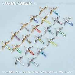 Alloy Glass Pendants&nbsp;PALLOY-GA00005