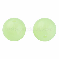 蓄光アクリルビーズ  暗闇で光る  ラウンド  薄緑  20mm  穴：3.5mm&nbsp;LACR-N001-001C-01
