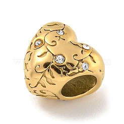 304 Stainless Steel Rhinestone European Beads&nbsp;STAS-U005-07G