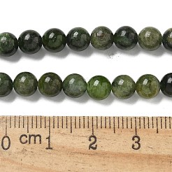 天然グリーンディオプサイドビーズ連売り  ラウンド  6x5.5mm  穴：0.8mm  約69個/連  15.51''（39.4センチメートル）&nbsp;G-K382-B01-01